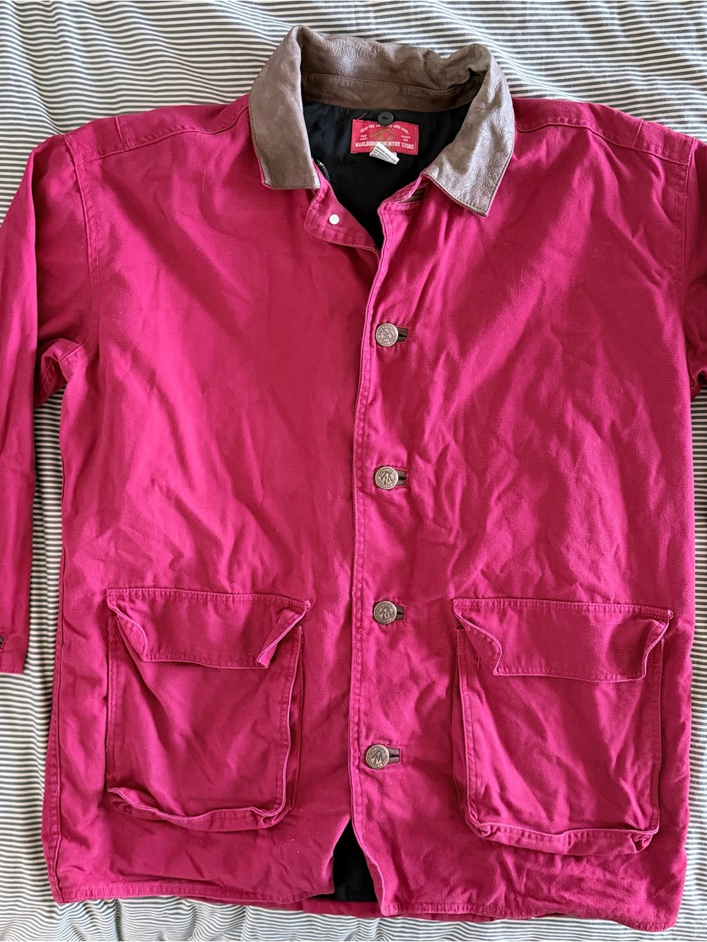 Vintage Marlboro Country Store Field Jacket with leather Collar